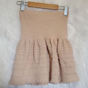 BCBGMaxzria Blush Light Pink Bandage Skater Mini Skirt - Size XS / S, 0